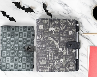 Goth planner, gothic refillable journal A6, alchemy notebook, witchy binder planner A5