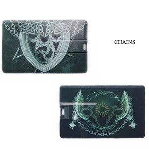 Credit card USB flash drive, 8 gb flash drive, USB gift box, flash drive USB 16gb, memory stick drive, tech gifts CHAINS