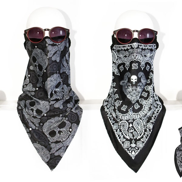 Bandana Face Mask With Ear Loops Etsy