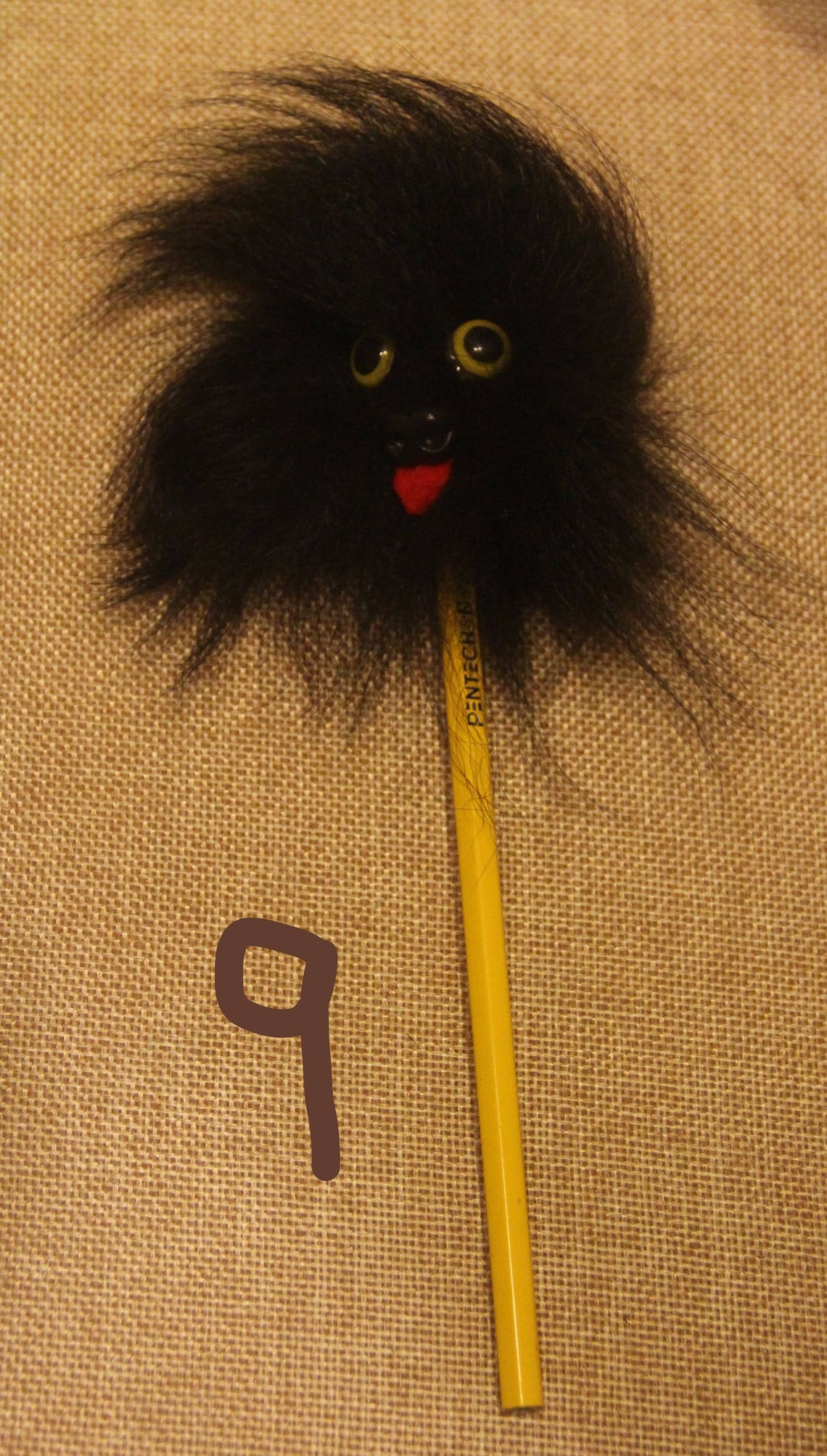 One Pencil Furry Critter Pencil Topper Handmade Fun Fuzzy Etsy