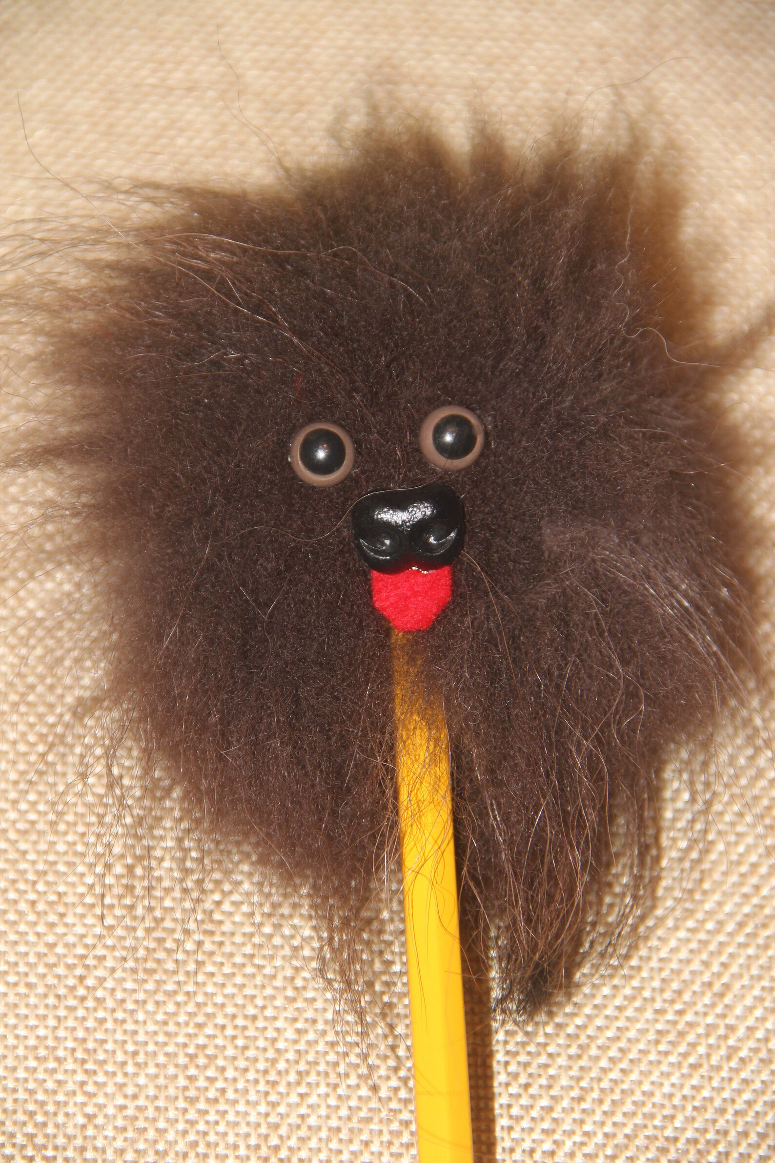 One Pencil Furry Critter Pencil Topper Handmade Fun Fuzzy Etsy
