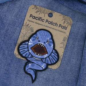 Embroidered Patch - Wolf Eel - 3.5&quot;