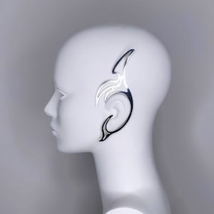 ELF01 METAL STATEMENT EARRING | scifi | tribal | Wearable Art | earcuff | earpiece