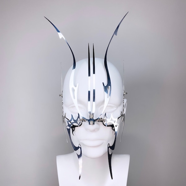 ARticle00010  SS22 | Head Piece | Metal Piece | Sci Fi | Tribal | Steel | Face Piece | Face Mask | Metal Mask |