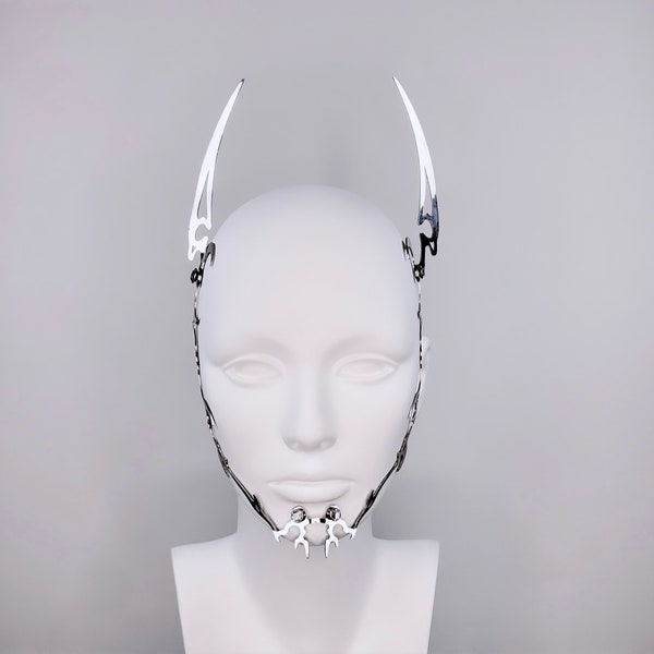 ARticle0009  SS22 | Head Piece | Metal Piece | Sci Fi | Tribal | Steel | Face Piece | Face Mask | Metal Mask |