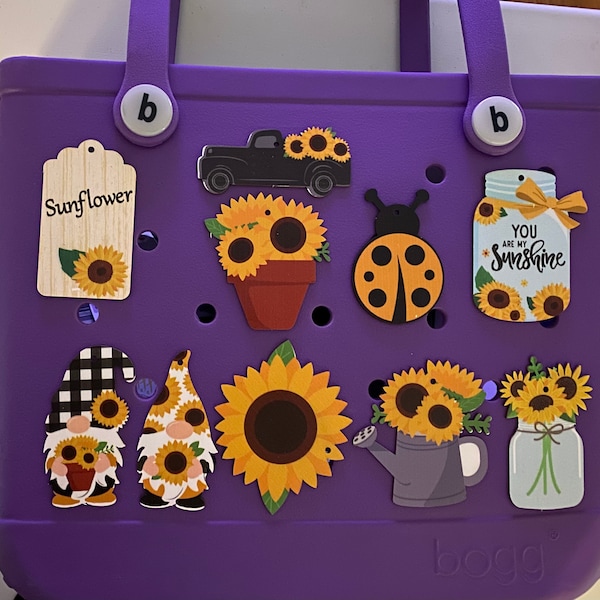 Sunflower Charm | Bogg Bag | Tote Charm | Bogg Charm