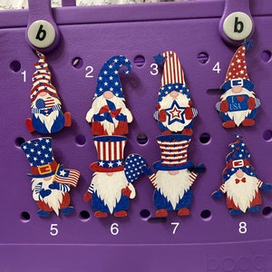USA Gnome | Bogg Bag | Tote Charm | Bogg Charm