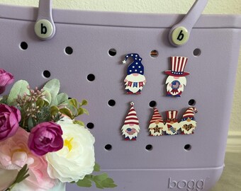 USA Gnome #1 | Bogg Bag | Tote Charm | Bogg Charm
