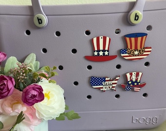 USA Top Hat | Bogg Bag | Tote Charm | Bogg Charm | Bogg Bag Accessories
