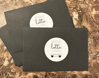 Lottery Ticket Envelope Stickers | Wedding favors | Whole lotto love