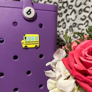 School Bus Charm | Bogg Bag | Tote Charm | Bogg Charm