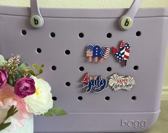 USA Fireworks and Popsicles | Bogg Bag | Tote Charm | Bogg Charm | Bogg Bag Accessory