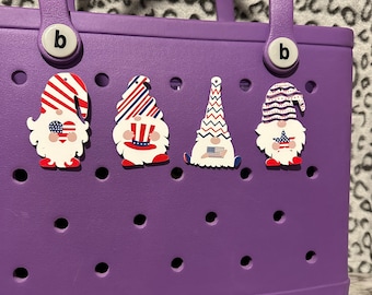USA Cute Gnomes | Bogg Bag | Tote Charm | Bogg Charm