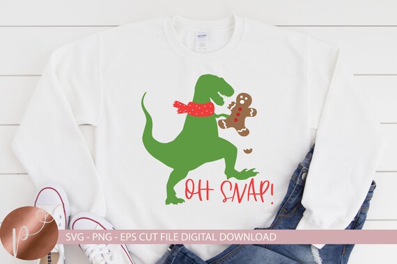 Download Oh Snap Svg Christmas Dinosaur Svg T Rex Holiday Design Etsy PSD Mockup Templates