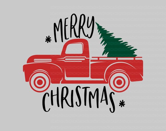 Download Free Merry Christmas Svg Christmas Red Truck Svg Holiday Quote Etsy SVG DXF Cut File