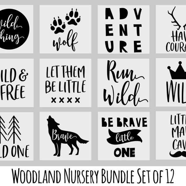 Nursery Svg Bundle, Boy Onesie Svg Bundle, Woodland Nursery Svg, Little Boy Svg, Svg Quotes, Svg, Eps Png, Silhouette, Cricut