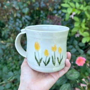 Handmade Yellow Tulip Mug