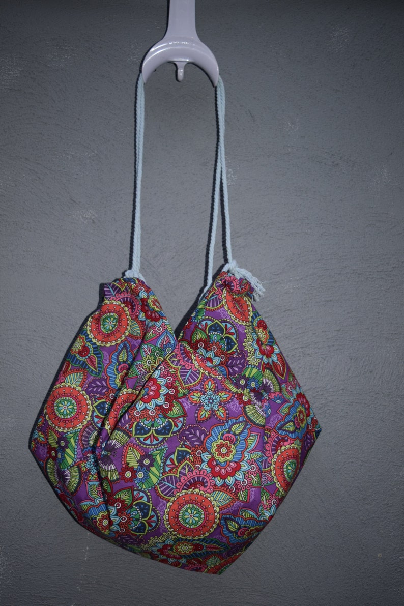 Purple Paisley Reusable Tote BagMarket Bag
