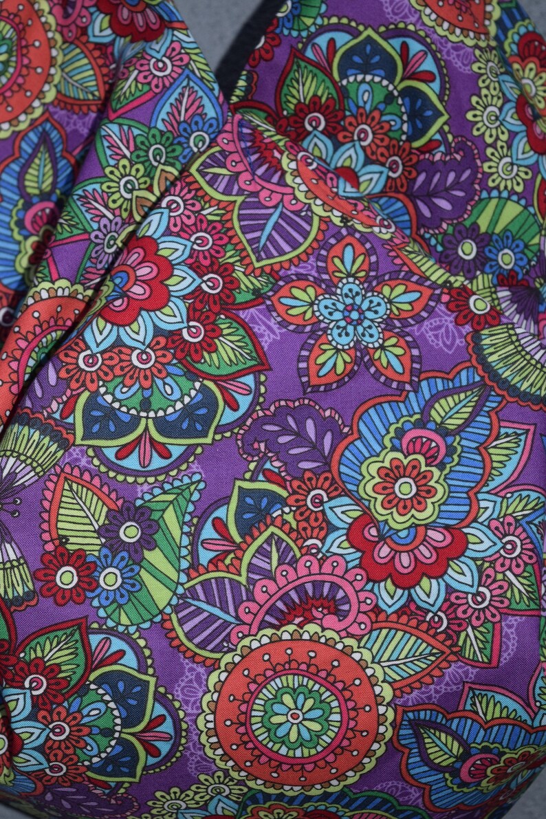 Purple Paisley Reusable Tote BagMarket Bag