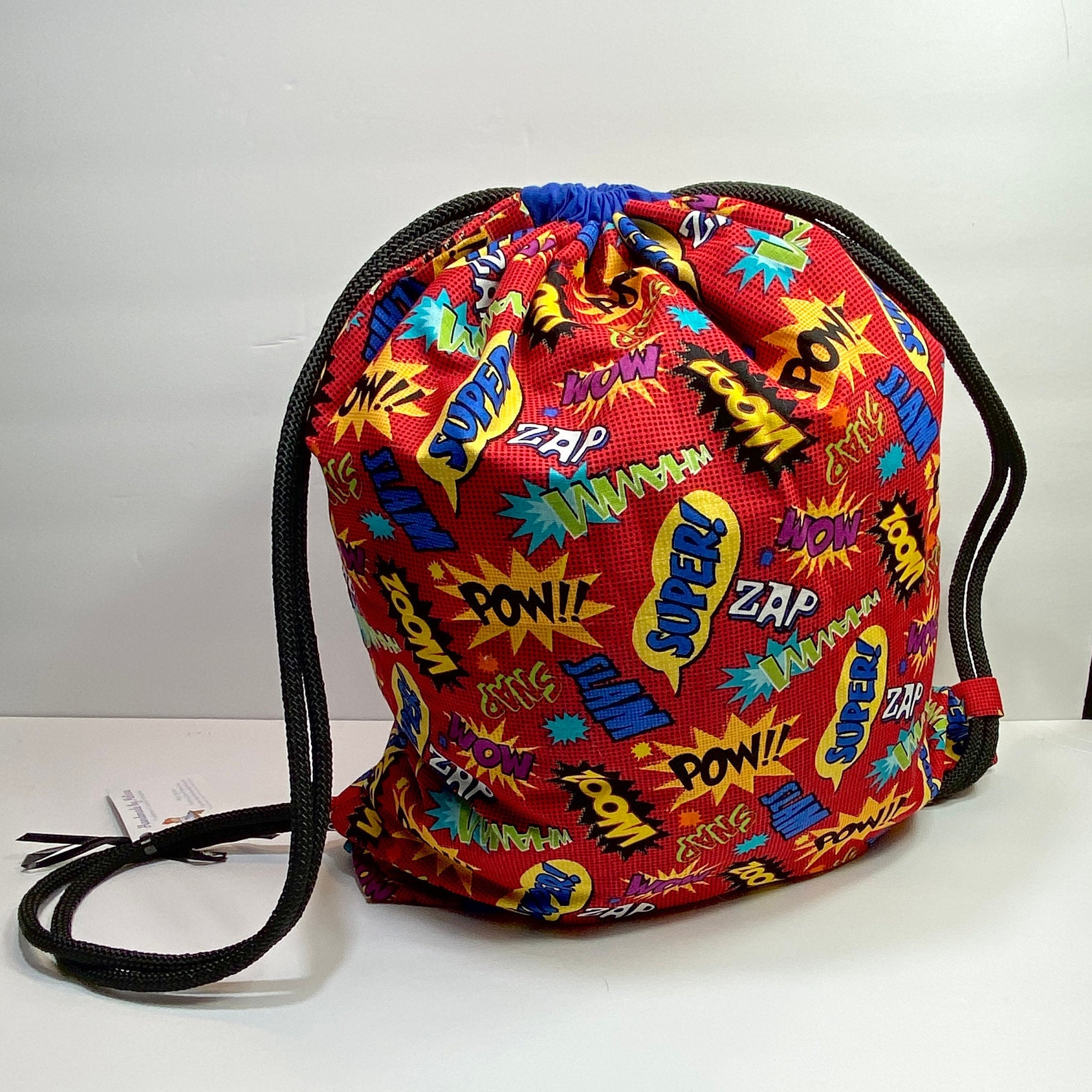 superhero drawstring backpacks
