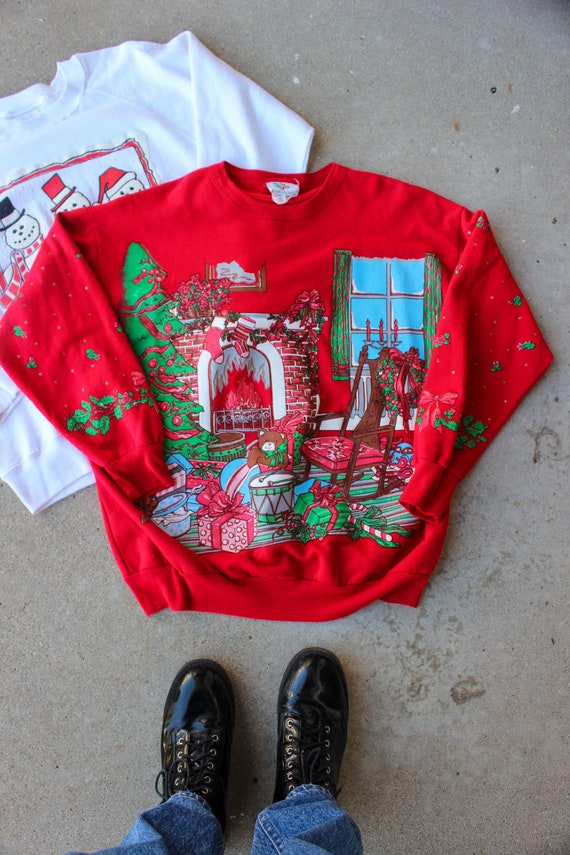 Nutcracker Fireplace Graphic Holiday Sweatshirt