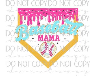Baseball Mama PNG | Sublimation Design | Baseball Mom Clipart | Digital Download for Shirts, Tumblers & Crafts