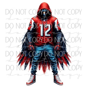 Falcon Football PNG: Game Day Jersey Sublimation (Digital Download)