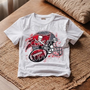 Haughton Buccaneers Fútbol PNG / Rojo Gris Blanco / Fondo Transparente Descarga Digital