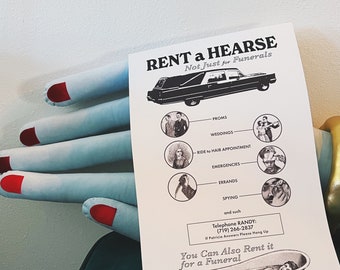 Rent a Hearse - Art Print