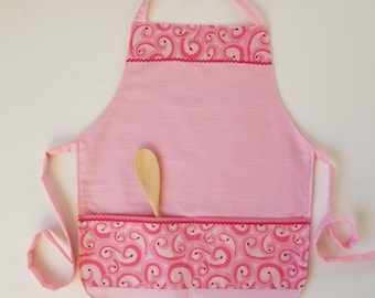 Childs Pink Heart Apron