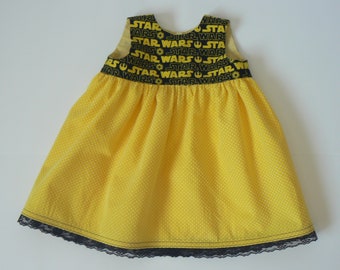 Star Wars Dress, 6/12 Month Dress, Baby Shower Gift, Star Wars Clothing