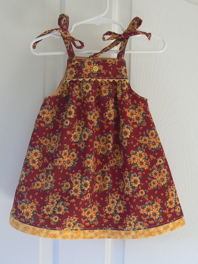 6/12 Month Dress Baby Dress Summer Sun Dress Sunflower | Etsy