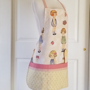 Adult Apron with Vintage Little Girls