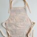 Waterproof Peach Print Baby Feeding Apron with Pocket main image 1