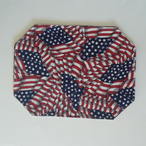 Patriotic Plate with Flags Placemats
