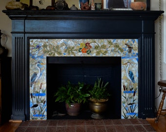 CUSTOM Fireplace Mosaic; you customize your own design and size