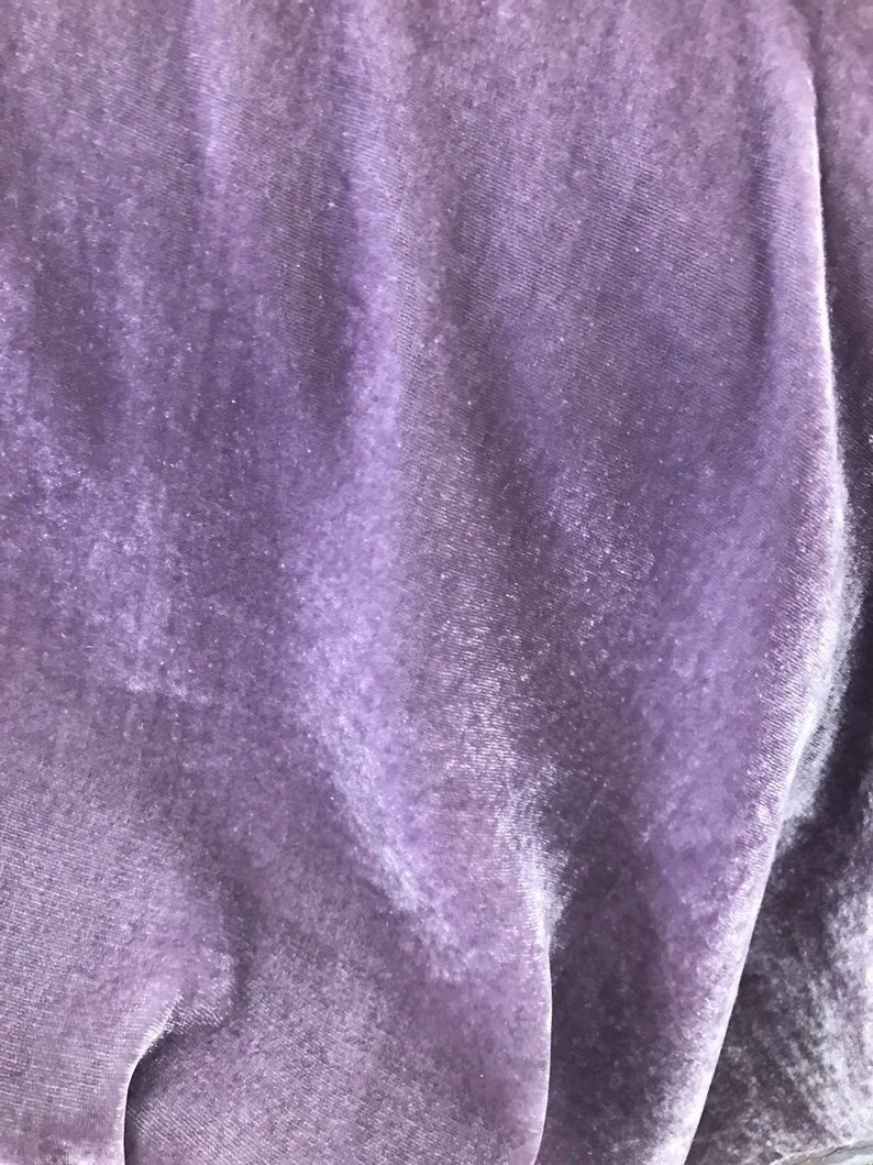 Silk Rayon Lavender Velvet Fabric By the yard Etsy