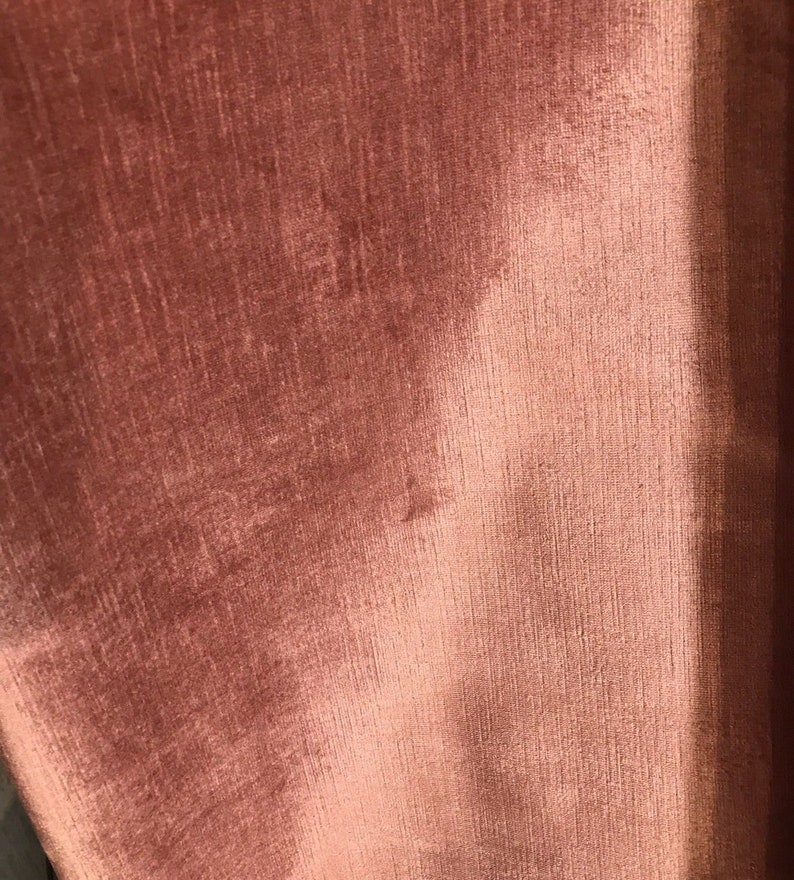 Sienna Pink Designer Velvet Upholstery Fabric By the yard