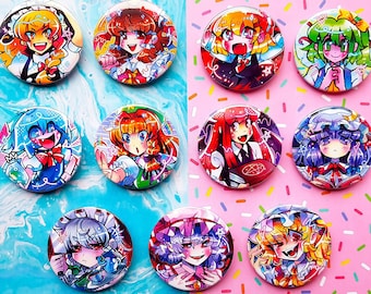 Touhou Project EOSD button pins 44 mm