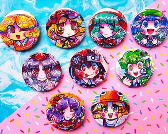Touhou Project Mountain of Faith button pins 44 /75 mm