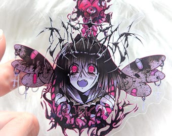 Don't cry Manako-Chan Rotting to Live Menhera Vinyl Sticker
