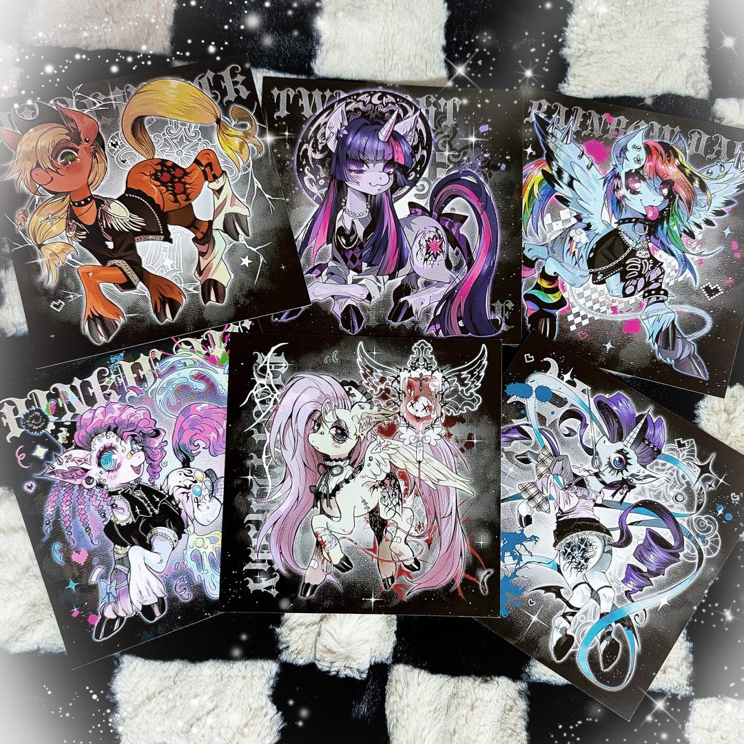 MLP Pony Alt Fashion | Square Mini Print - Etsy