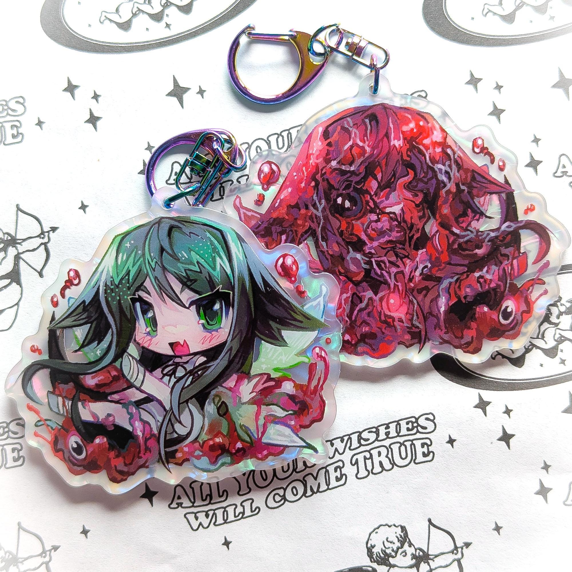 Saya No Uta Double Sided Pearlescent Charm / Animecore Denpa - Etsy