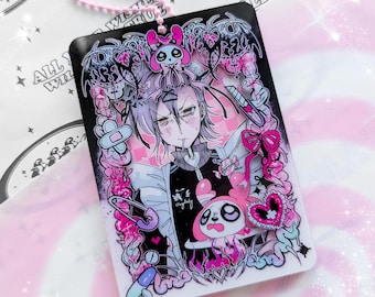 Creepy Cute Pastel Guro Yami Kawaii Shika-Tan Photocard Holder