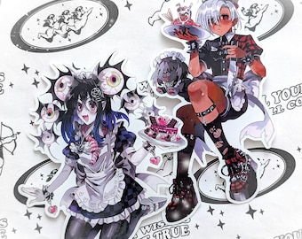 Rotting to Live Maid Manako & Cecil OC Vinyl Sticker