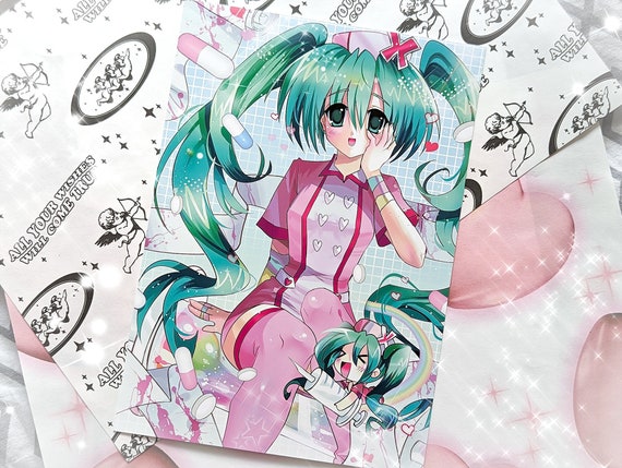 Vocaloid Nurse Hatsune Miku | A5 Mini Print - Etsy