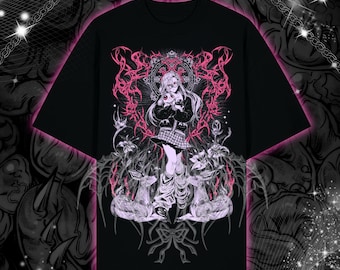 Francis Deer Dharma Neo-Tribal Y2K Screenprinted T-shirt [Tracking included]