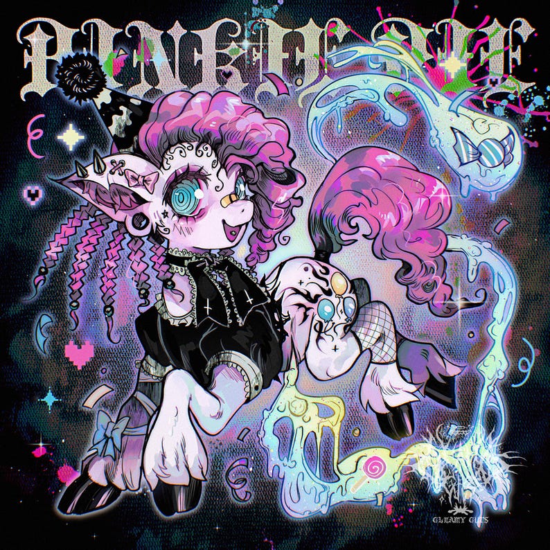 MLP Pony Alt Fashion | Square Mini Print - Etsy