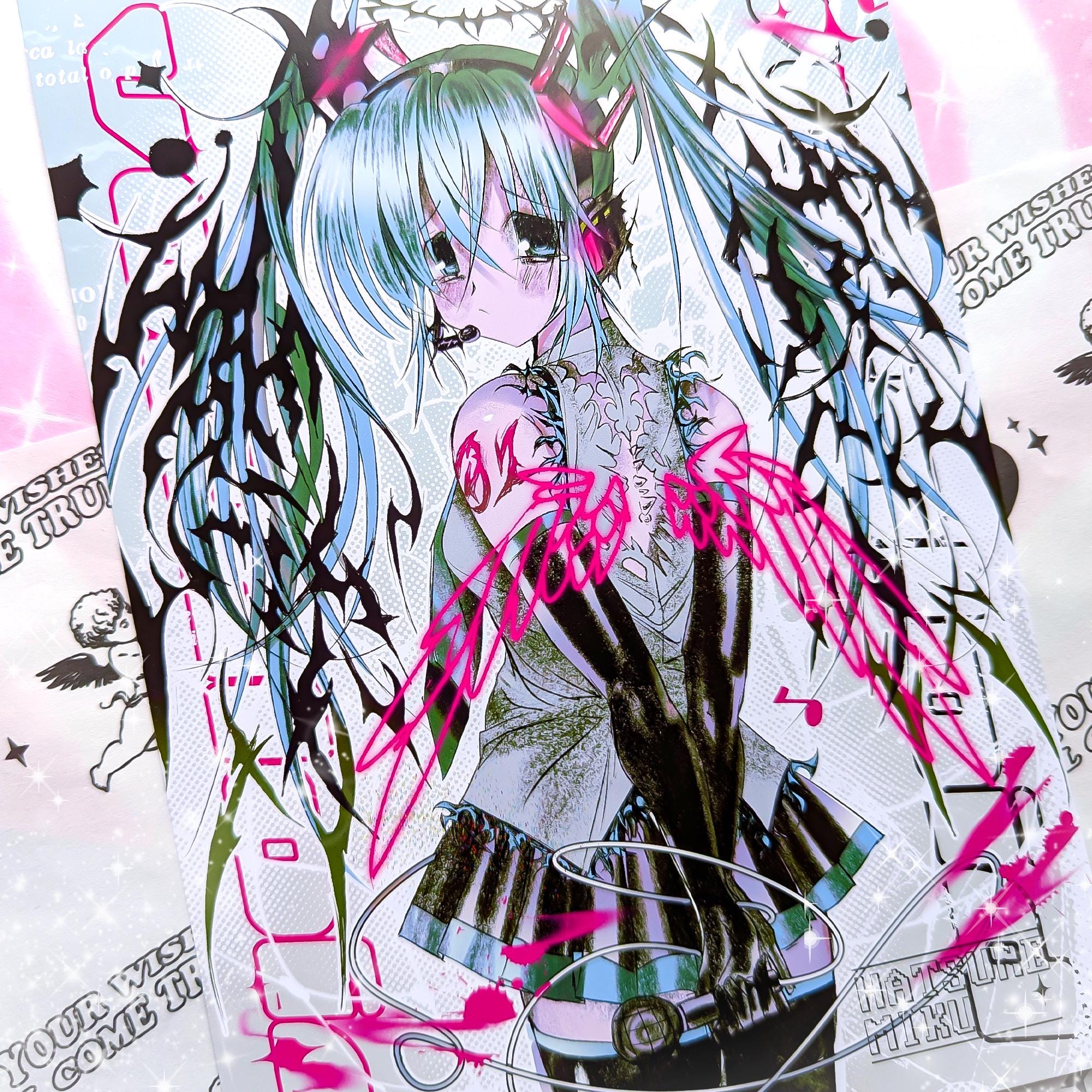 Y2K Hatsune Miku | A5 Mini Print - Etsy