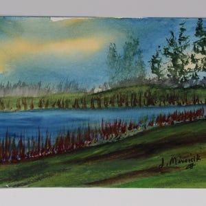 Original Watercolor Painting, Landscape Watercolor Painting, 4&quot; X 6&quot;